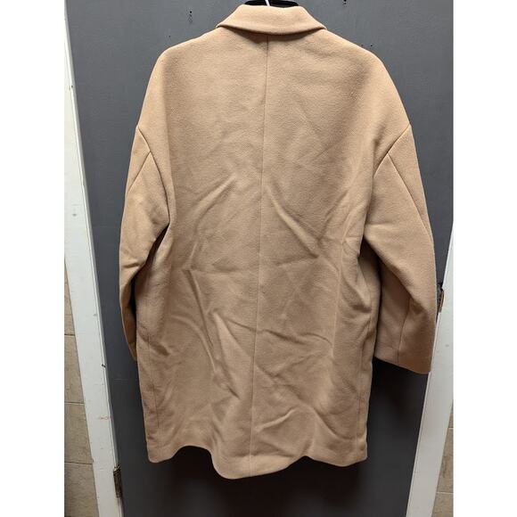 Everlane Cocoon Wool Blend Button Front Fully Lined Coat Jacket SZ 10 Camel NWT - Picture 5 of 7